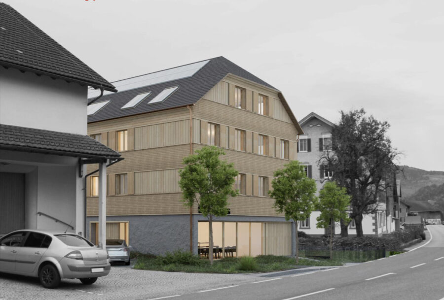 Visualisierung Strasse - NEUBAU | 3 Zimmer-Wohnung | Bregenzerwald | Kauf