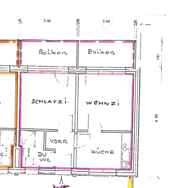 Grundriss - 2 Zimmer-Wohnung | Meiningen